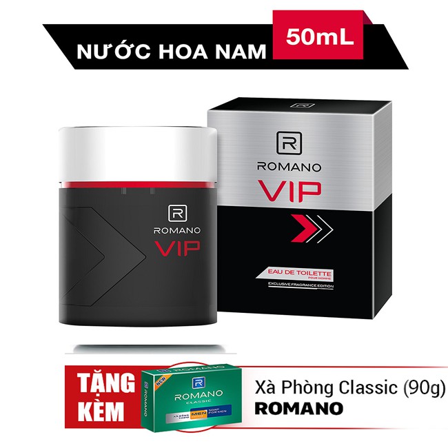 Nước Hoa Cao Cấp Cho Nam Romano VIP-50ml+Tặng Xà Bông Tắm 90gr