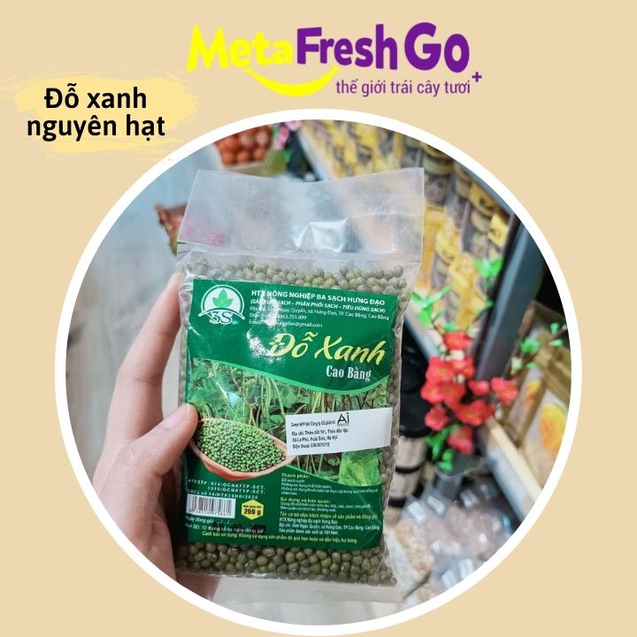 Đậu Xanh Nguyên Hạt Hàng Loại 1 - Đỗ Xanh Nguyên Vỏ Tự Nhiên 500 gam | Meta FreshGo