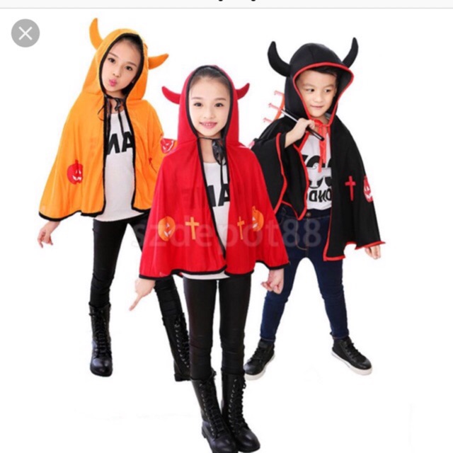 Áo choàng sừng hoá trang cosplay HALOWEEN có 3 màu