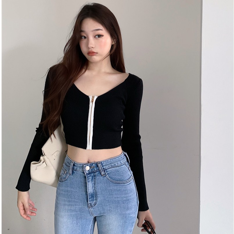 Ulzzang ( 얼짱) - ÁO THUN GÂN DÁNG ÔM DÀI TAY (CHẤT BAO HỊN)