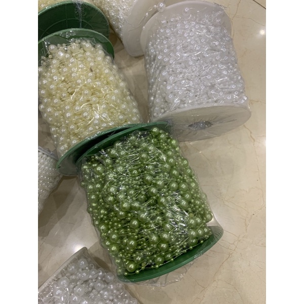 Dây hạt trai nhân tạo nhựa trang trí đủ màu