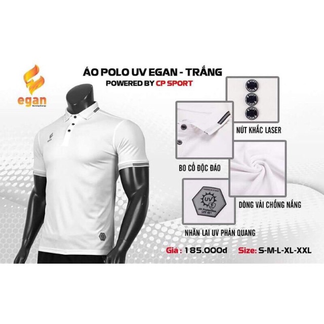 Áo Polo Egan UV chống nắng. Áo polo CP. Hàng chuẩn CP.