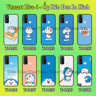 Ốp lưng Vsmart Live 4 dẻo đen in hình Hoạt hình Chú mèo Doraemon