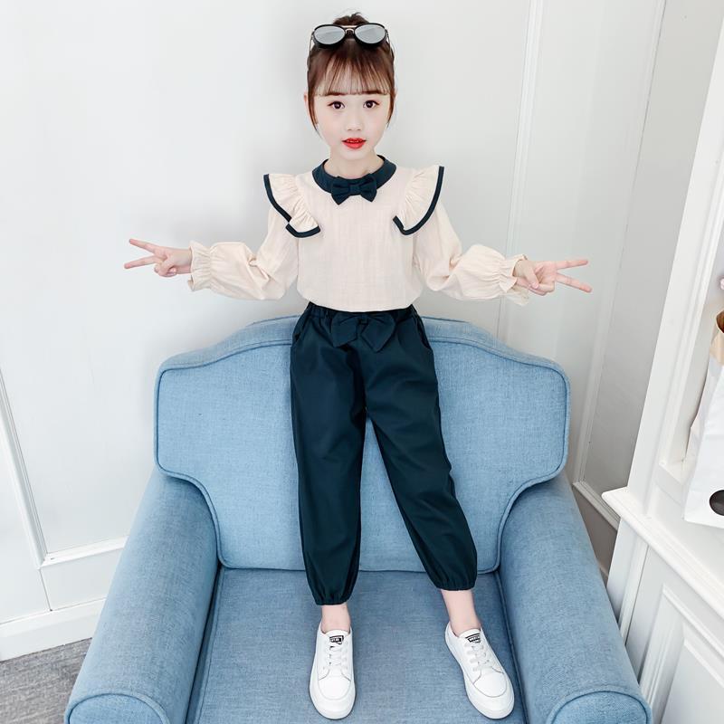 Bộ Đồ 2 Món Gồm Áo + Quần Dài Dành Cho Bé Gái 3-4 - 5-6 - 7-8 - 9-10 - 11-12 Tuổi 2023 Mới