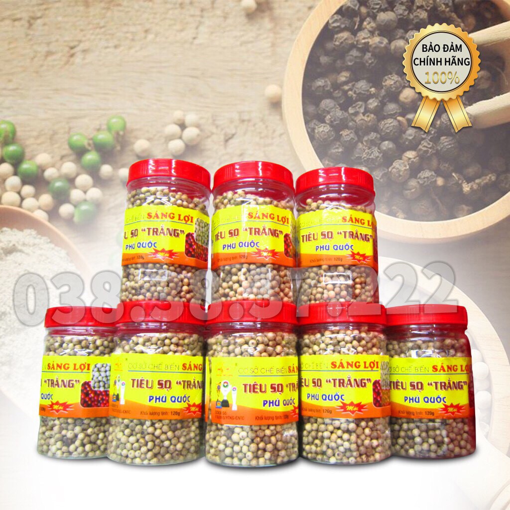 Tiêu sọ trắng Sáng Lợi đặc sản Phú Quốc hủ 120g