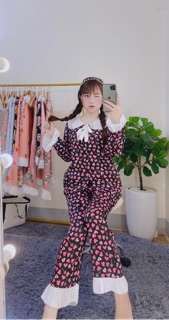 Bộ Lụa Dài Tay Tiểu Thư