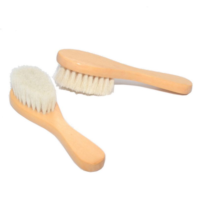 Set 2 lược gỗ chải tóc mát xa đầu cho bé