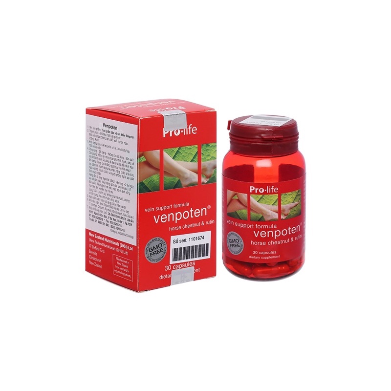 Venpoten - 30 viên - hỗ trợ giảm giãn tĩnh mạch, bền thành mạch