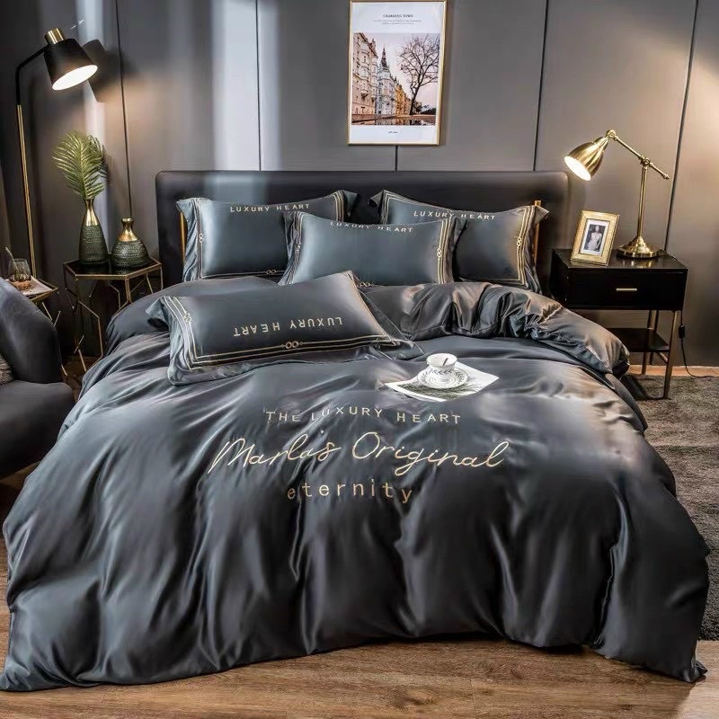 Set Chăn Ga Gối Lụa Marlas_Hàng Cao Cấp Nhập Khẩu Nguyên Tem Mác Túi
