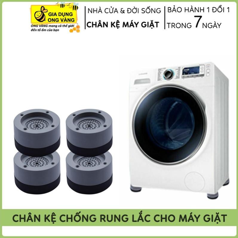 Chân kê máy giặt chống rung Evano bộ 4 miếng cao su siêu biền chống rung, chống ổn siêu tiện lợi