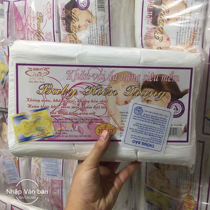 [Combo 10 gói 300g] Khăn khô đa năng Baby Hiền Trang Loại 1 Siêu Mềm