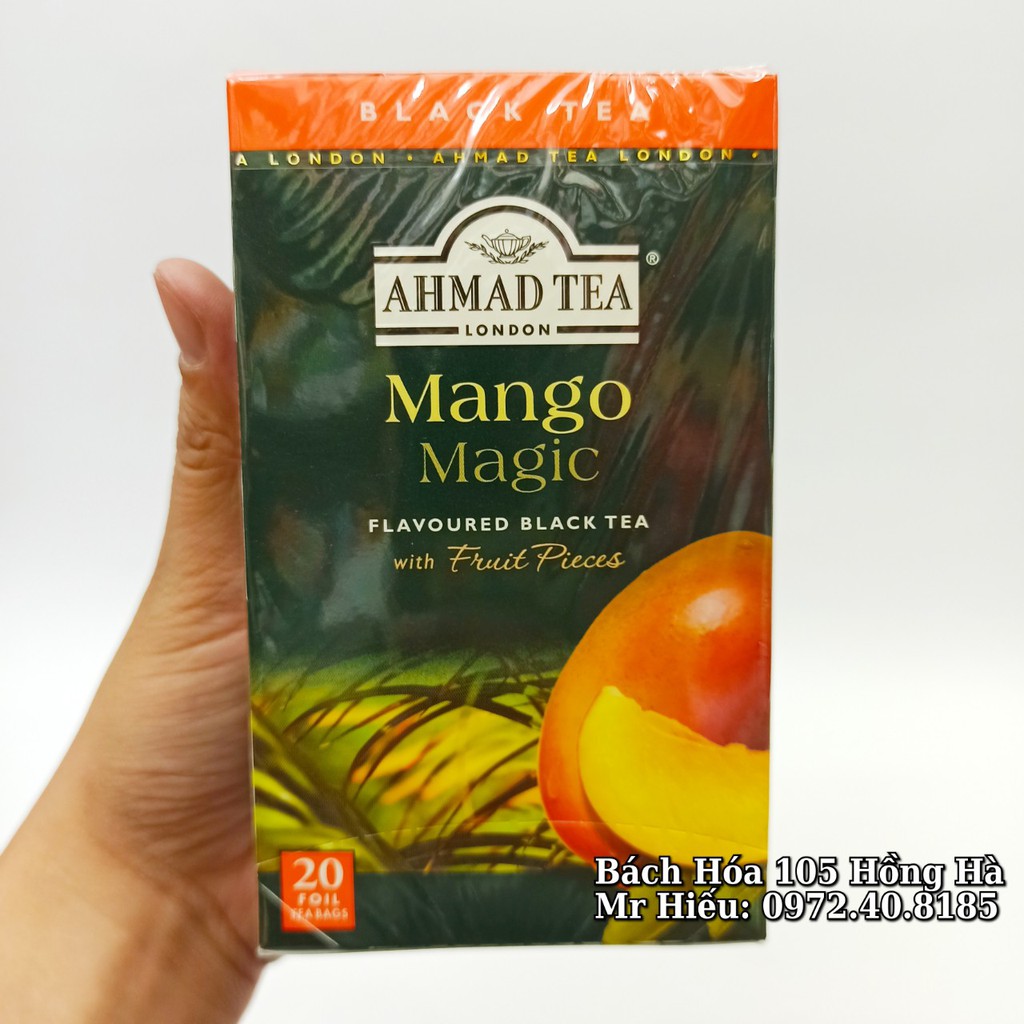 [T12/2022] Trà Ahmad Tea vị Xoài hộp 20 gói - Mango Magic