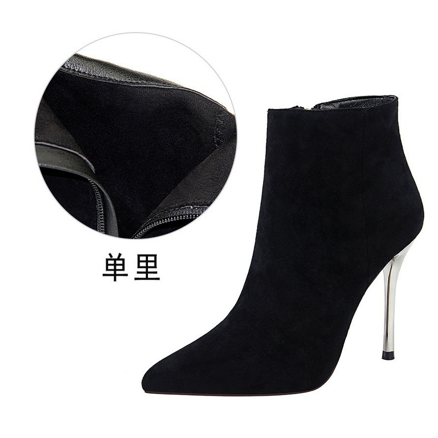 GIÀY CAO GÓT BIGTREE GIÀY BOOT NỮ DA LỘN DỄ THƯƠNG 8663-1
