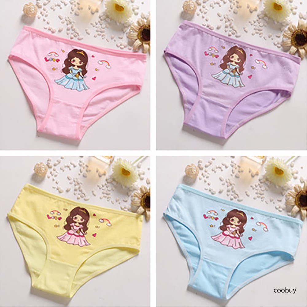 Quần lót của bé gái được làm từ vải cotton mát lạnh Cute Print 2-12 tuổi