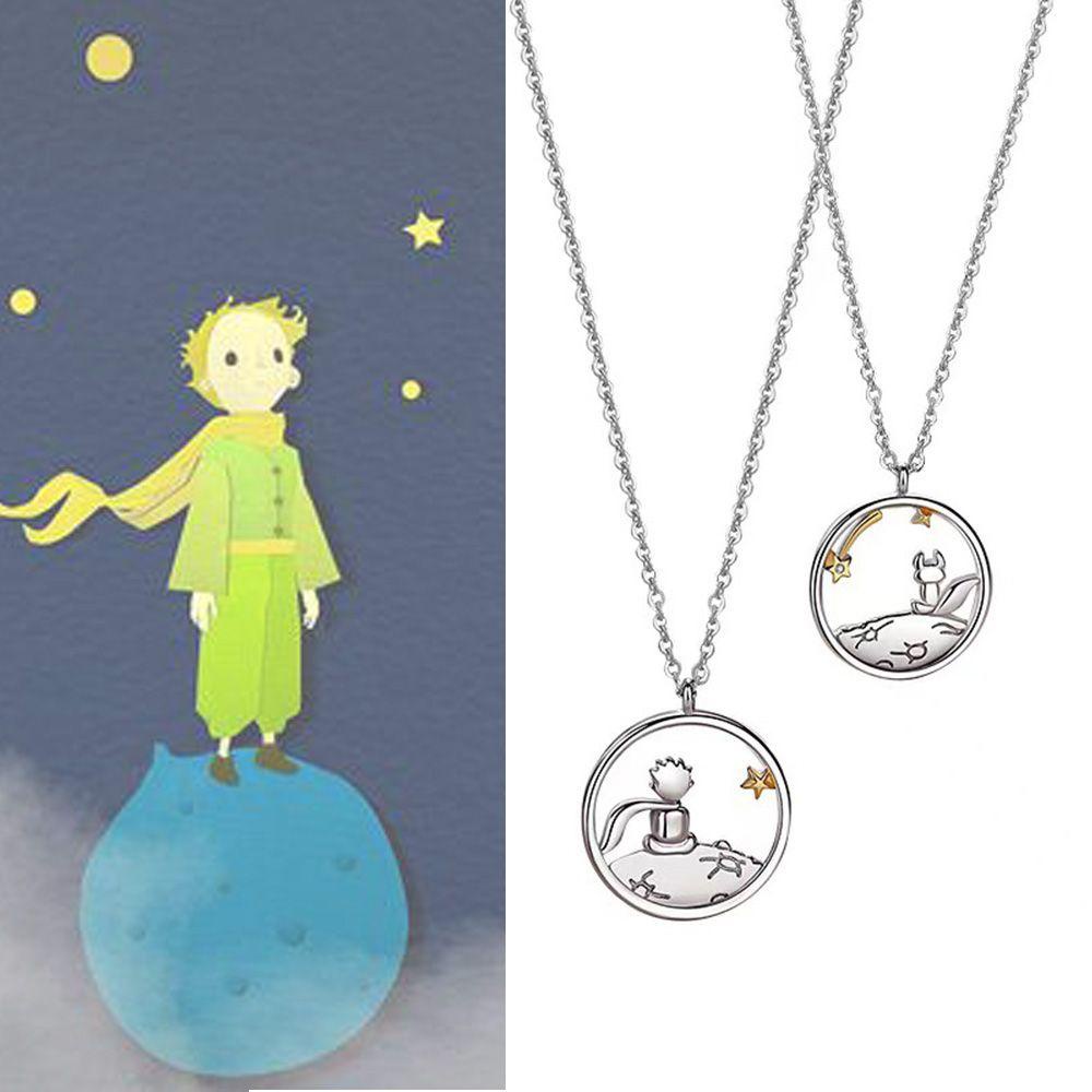 Vòng cổ S925 Mặt Hoàng Tử Bé Thời Trang Cho Ngày Valentine|Vòng cổ Mạ Bạc Mặt Trái Tim