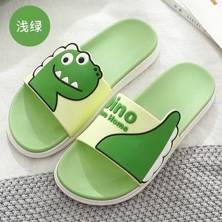 Dép Quai Ngang Khủng Long Dino Home kiểu dáng Unisex đế Cao Su Kép hot trend 2021