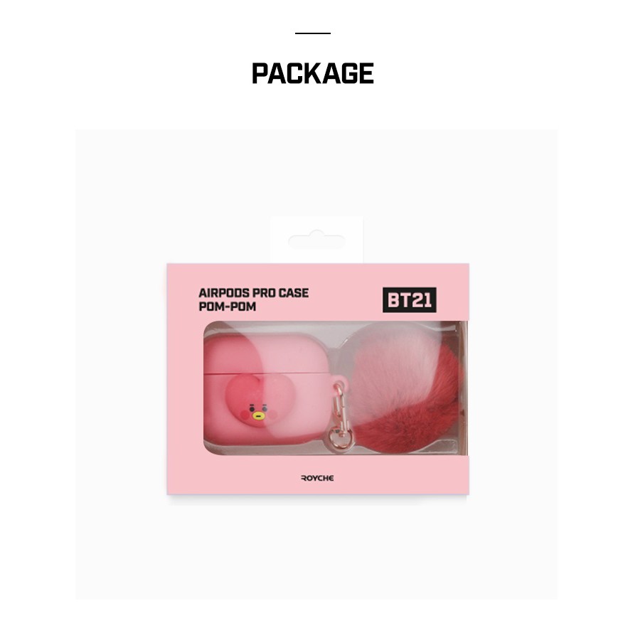 BAO TAI NGHE BT21 X ROYCHE BABY AIRPODS PRO CASE POM POM CÓ ĐỦ CÁC MẪU