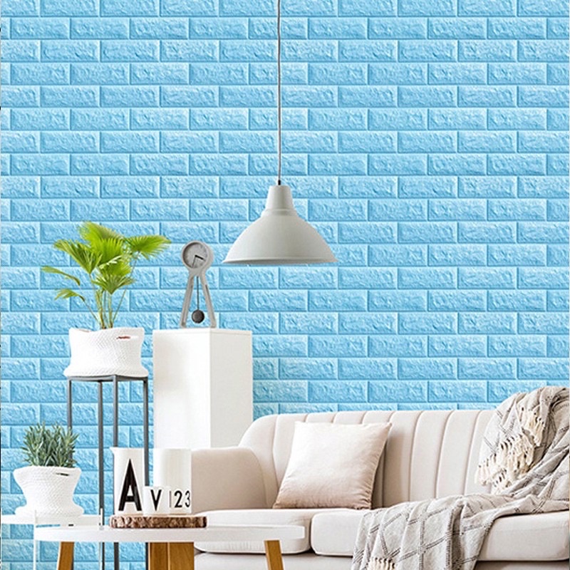 XỐP DÁN TƯỜNG 3D GIẢ GẠCH.70x77 DẦY 3mm.HÀNG TỐT SIÊU DÍNH