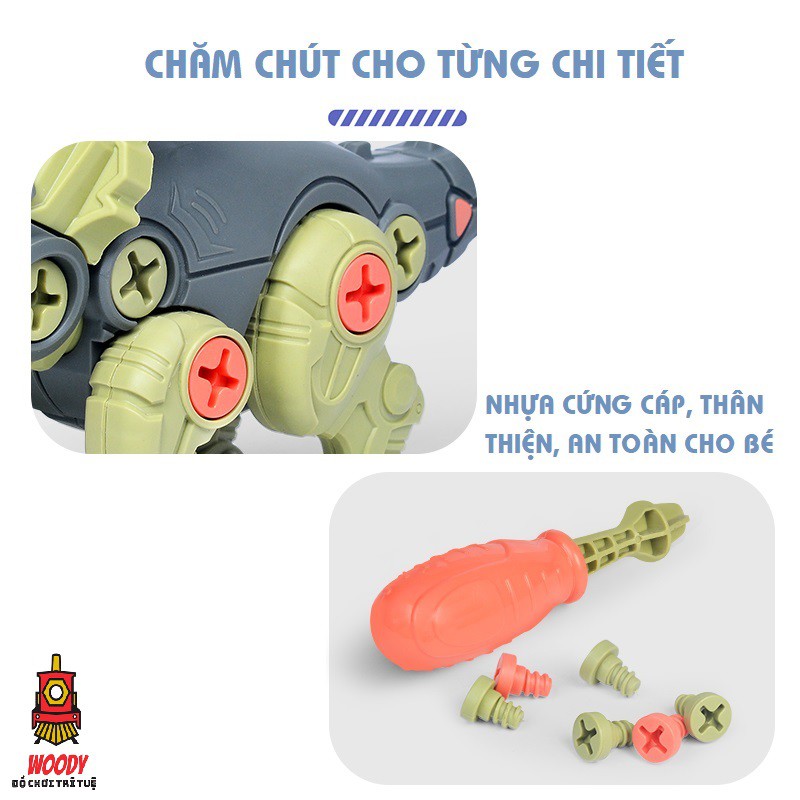 Khủng long lắp ráp - Đồ chơi xếp hình lắp ráp phát triển trí tuệ - Cho bé từ 3 tuổi