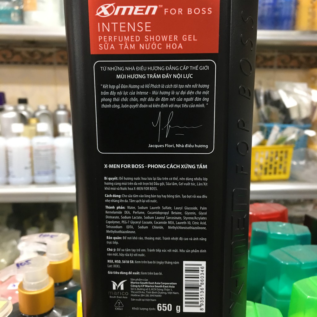 Sữa tắm nước hoa X-Men For Boss 650g