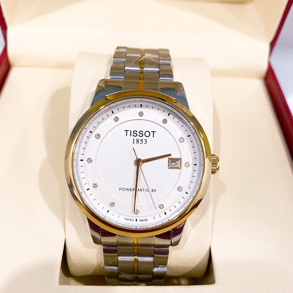 Đồng hồ Tissot nam máy cơ Automatic Demi, đồng hồ nam dây thép viền thép, phong cách lịch lãm