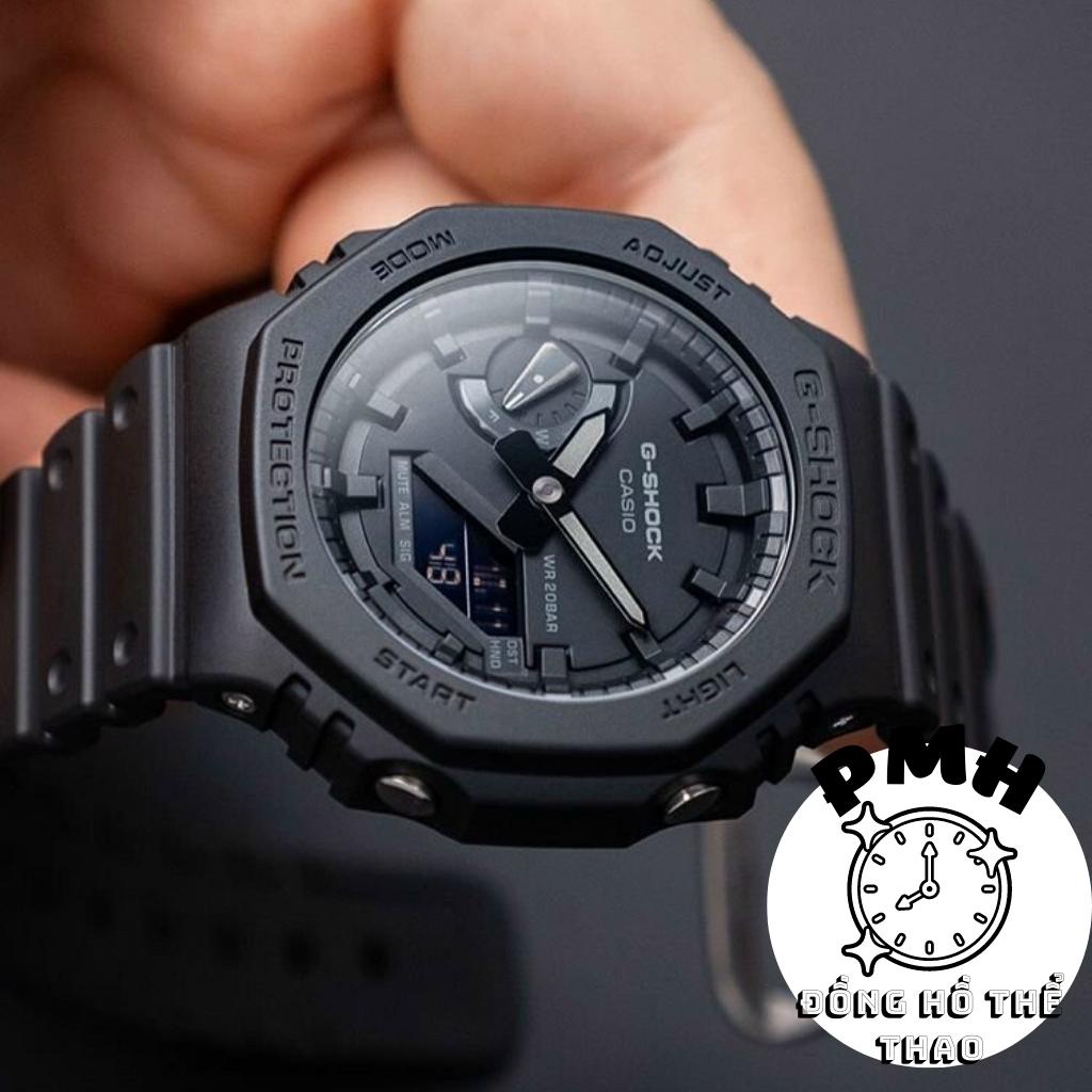 Đồng hồ đeo tay nam , Đồng hồ unisex thể thao GA2100 màu đen 42mm