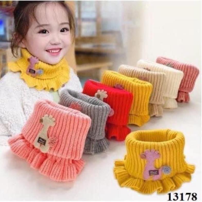 Khăn len ống cổ nhún cho bé - Khăn ống cổ nhún bèo - Khăn len (Đang khuyến mại)