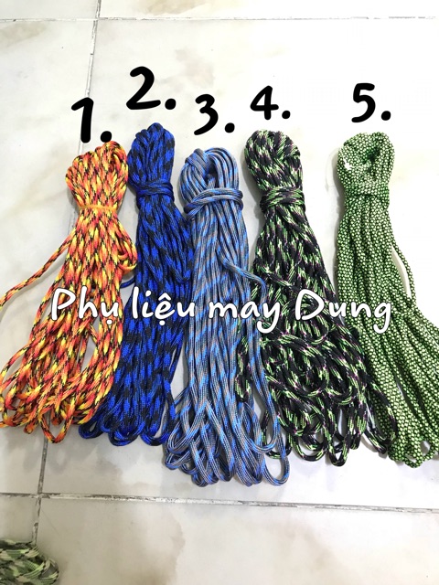 Dây dù paracord bảng size 4mm- giá bán 1 mét