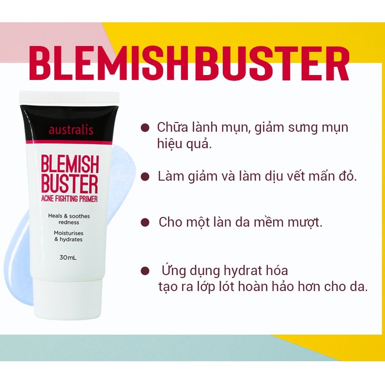 Kem Lót Cho Da Mụn Giúp Giữ Ẩm - Australis Blemish Buster 30ml