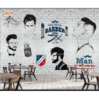 Tranh dán quán tiệm tóc 60x80cm