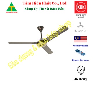 Quạt trần kdk n56yg - hàng chính hãng - cánh kim loại - bh 2 năm