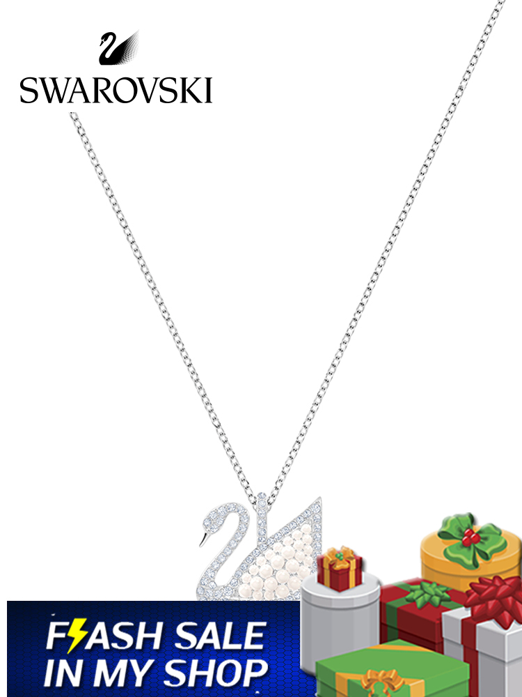 FLASH SALE 100% Swarovski Dây Chuyền Nữ ICONIC SWAN Ngọc trai cổ điển FASHION Necklace trang sức đeo Trang sức