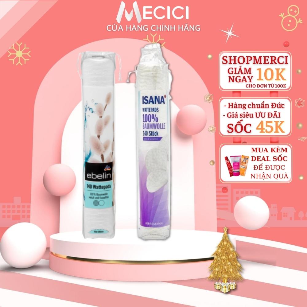 Bông tẩy trang Ebelin - Isana Đức 140 miếng - Shop Mecici