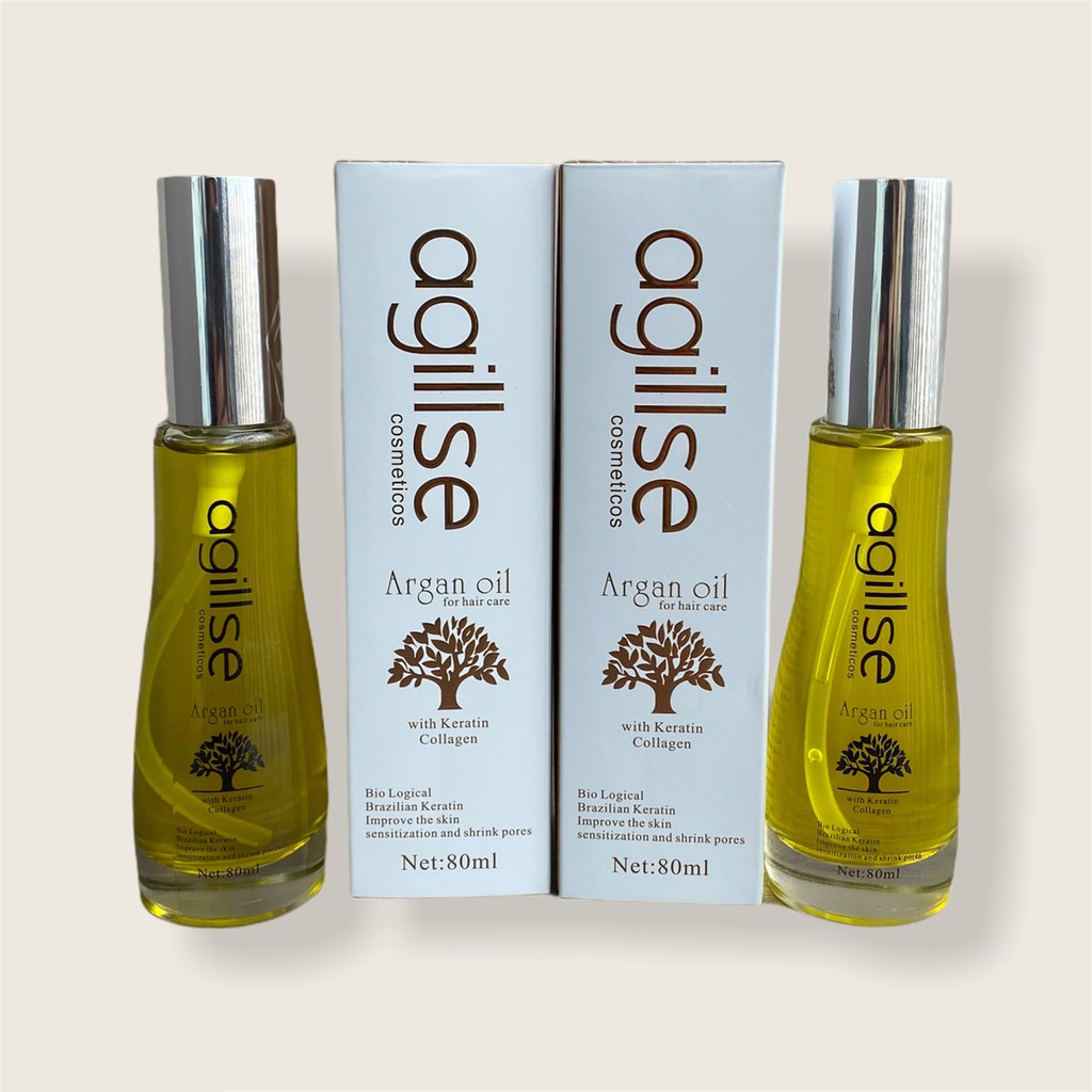 Tinh dầu dưỡng tóc agillse Argan Oil 80ml Phục hồi tóc hư tổn và chẻ ngọn CHÍNH HÃNG CT78