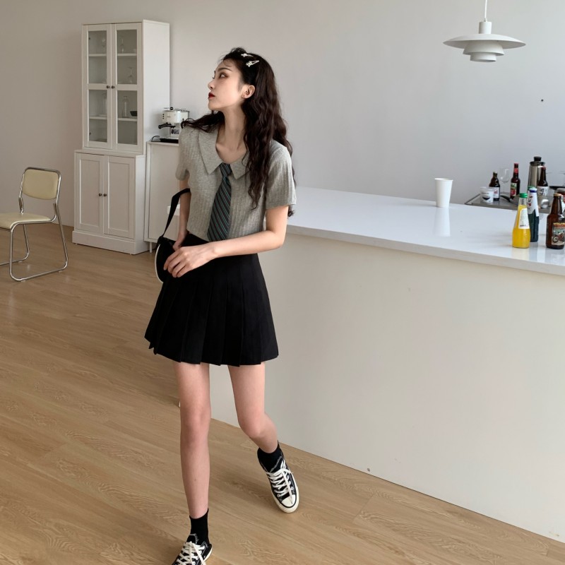 Áo/ Chân váy XIAOZHAINV dáng chữ A phong cách Hàn Quốc