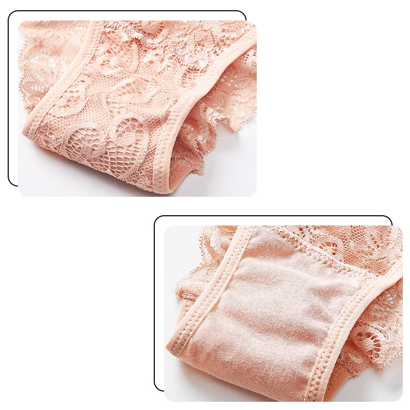 Set 3 Quần Lót Lưng Thấp Mềm Mại Thoải Mái Cho Nữ