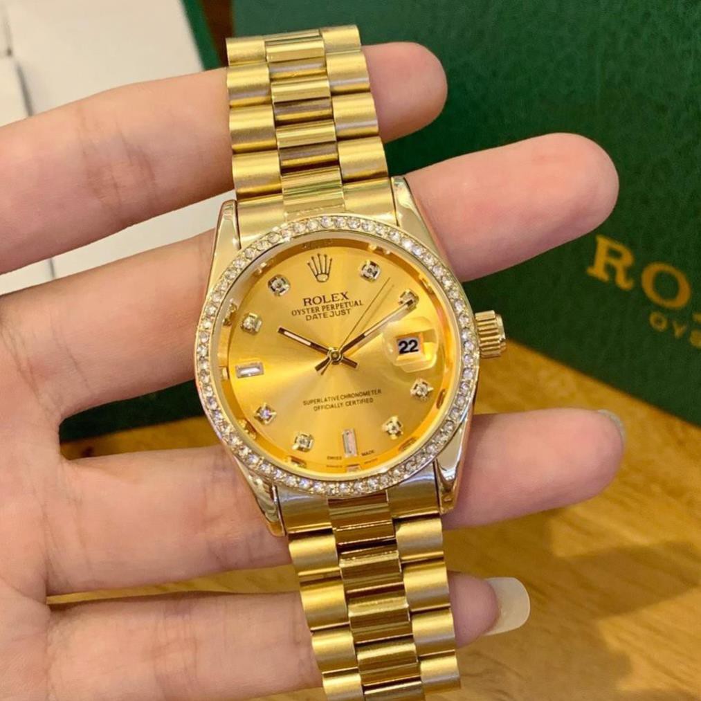 Đồng hồ nam Rolex - viền đá dây kim loại chống nước - DH501 Shop2k