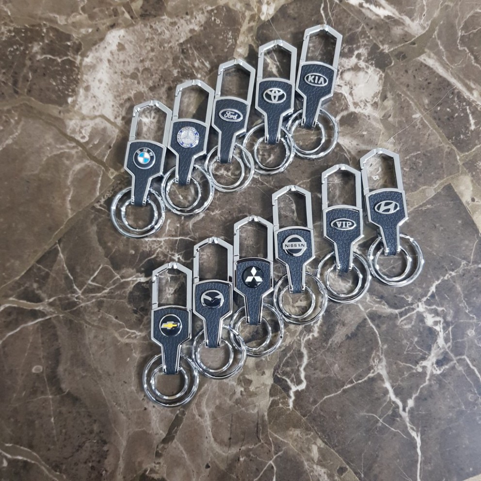 Sản Phẩm Móc treo chìa khoá cao cấp theo logo các hãng xe: Toyota-kia-ford-hyundai-mitsubishi-nissan-mazda-chevrolet-mer