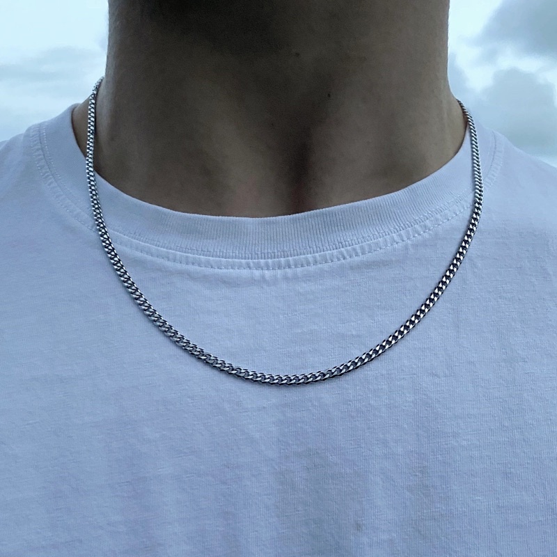 Dây chuyền thép titan nam nữ chuỗi dây xích 3mm không gỉ phong cách Hiphop Đường phố xu hướng Đơn giản Thanh lịch