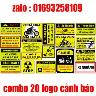 20 logo cảnh báo, tem xe cảnh báo