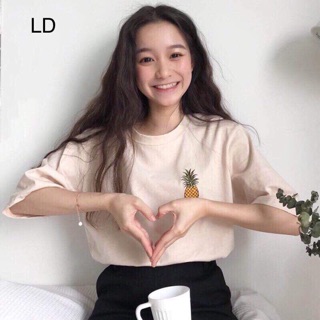 Áo Phông Nữ Logo Quả Dứa LDU0419