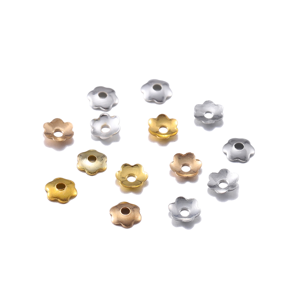 St.kunkka 1000 chiếc / túi Hộp đựng hạt hợp kim 4mm cho Vòng tay đính cườm