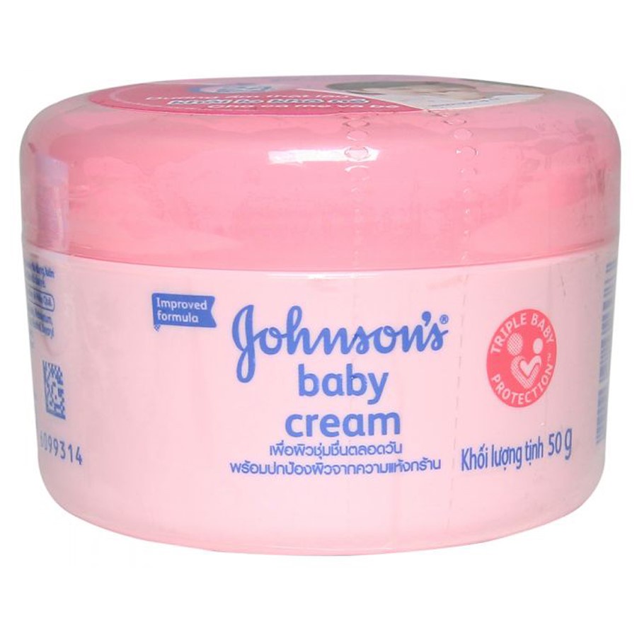 Kem dưỡng da chứa sữa &amp; gạo Johnson's Baby 50g