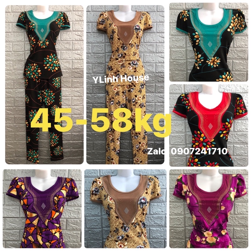size2D (45-52kg)đồ bộ quần dài nhiều mẫu