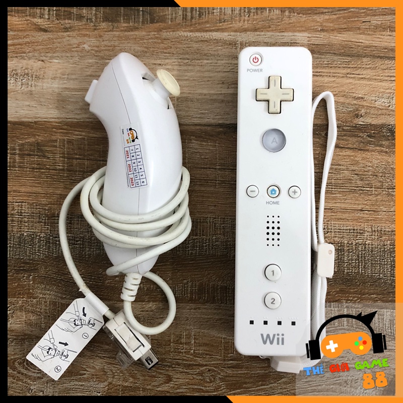 Bộ tay cầm Wii - Remote điều khiển và nunchuck (hàng zin) cho máy chơi game gia đình