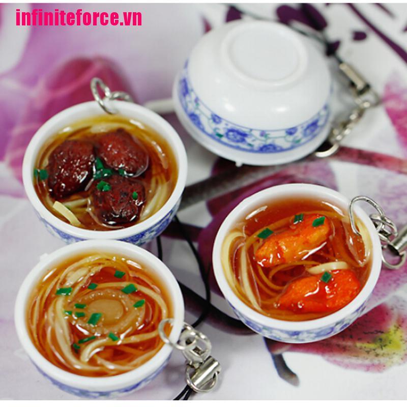 Móc khóa trang trí hình thức ăn Trung Hoa bằng nhựa độc đáo dễ thương