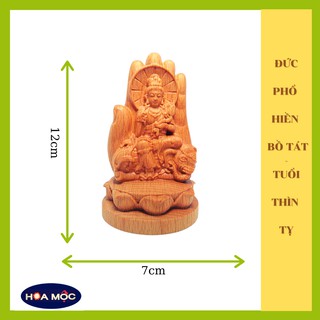 PHẬT BẢN MỆNH PHỔ HIỀN BỒ TÁT- TUỔI THÌN, TỴ BẰNG GỖ[HOA MỘC][FREE SHIP] TƯỢNG ĐỂ Ô TÔ, BÀN LÀM VIỆC, QUÀ TẶNG