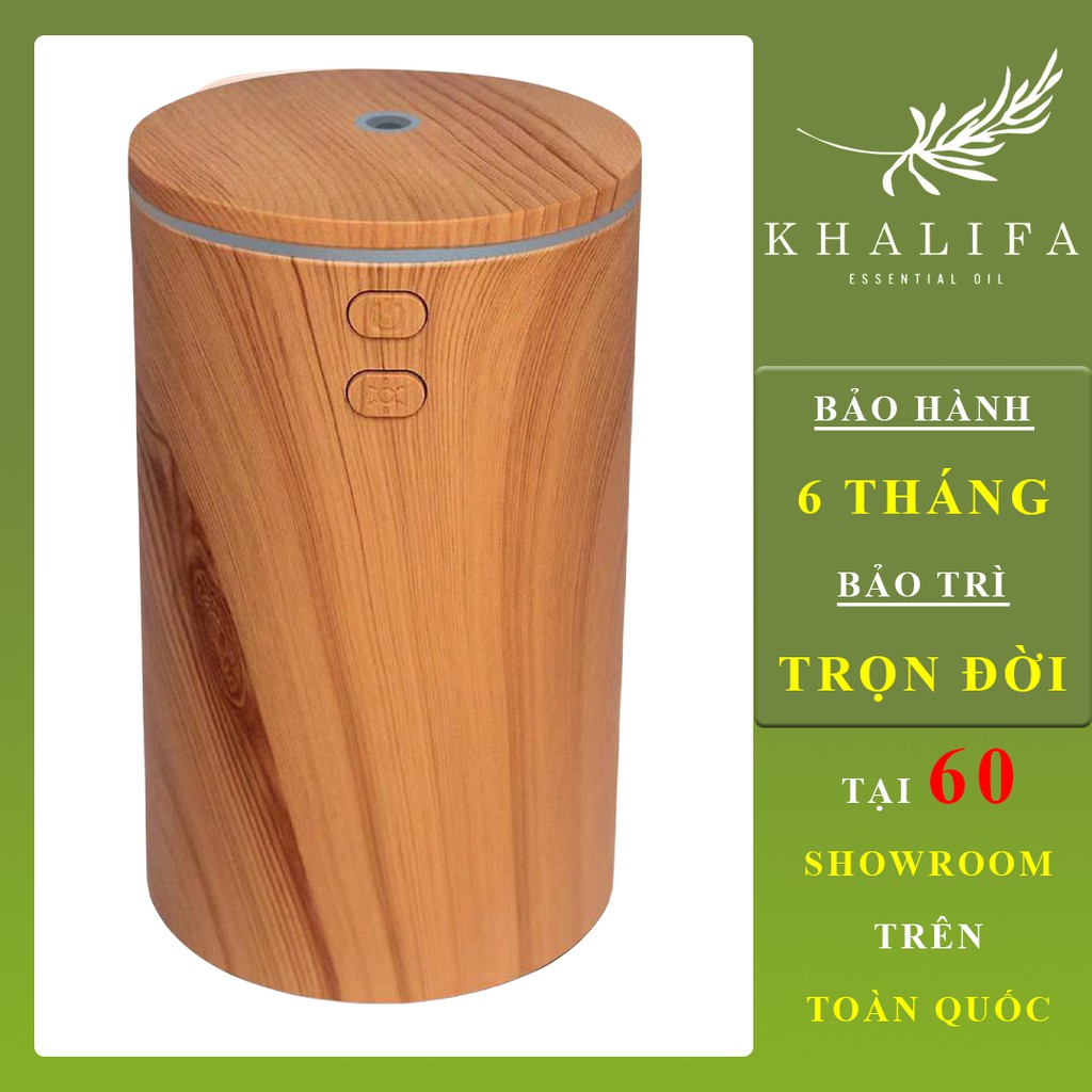 Máy khuếch tán tinh dầu ô tô Khalifa, máy xông tinh dầu xe hơi khử mùi hôi, cân bằng độ ẩm,MKT02-VÀNG