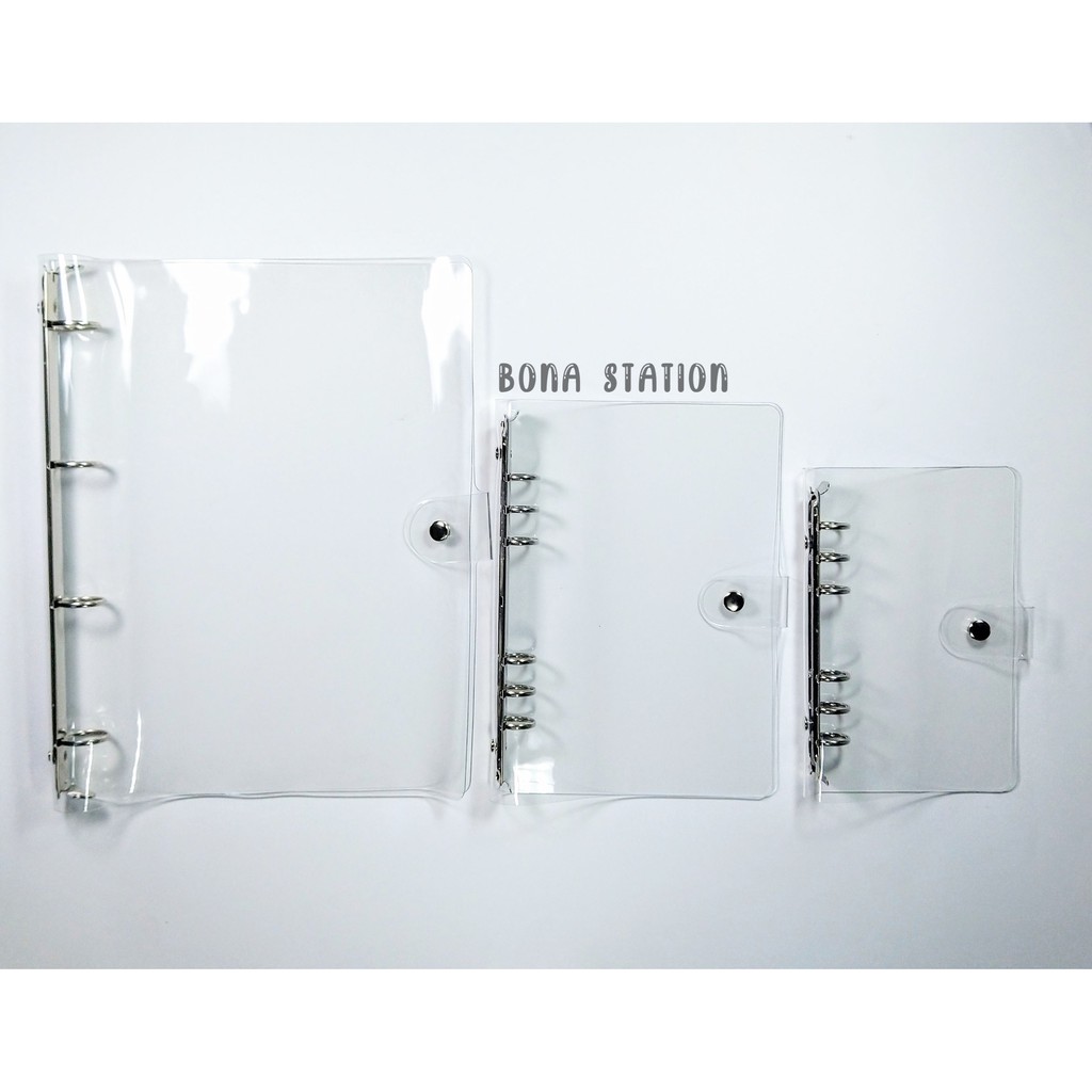 Bìa sổ còng binder trắng nhựa dẻo 6 lỗ - 4 lỗ A4 - A5 - A6 | BNS007