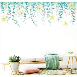 Decal dán tường Tán hoa vàng rủ